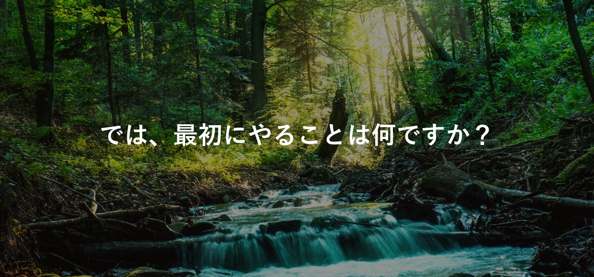 では、最初にやることは何ですか?